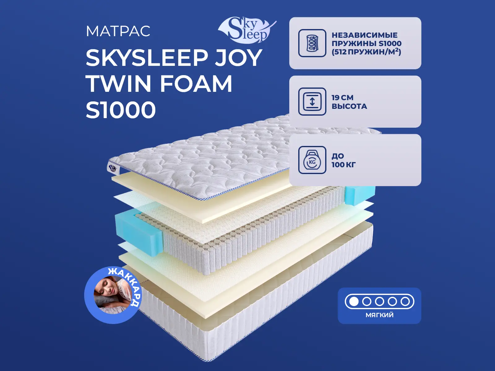SkySleep Joy Twin Foam S1000