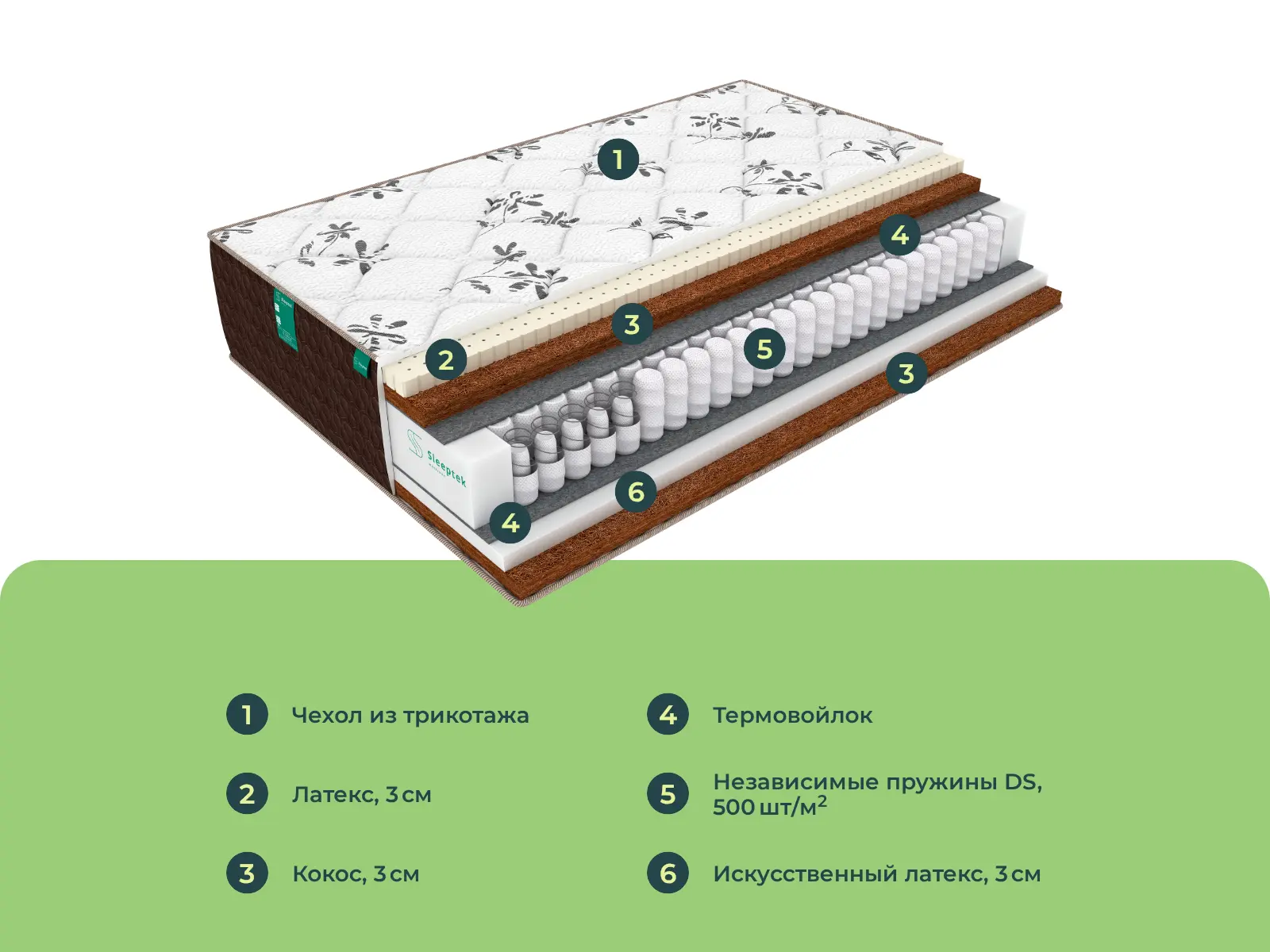 Sleeptek Duplex Latex Cocos Revers � ������