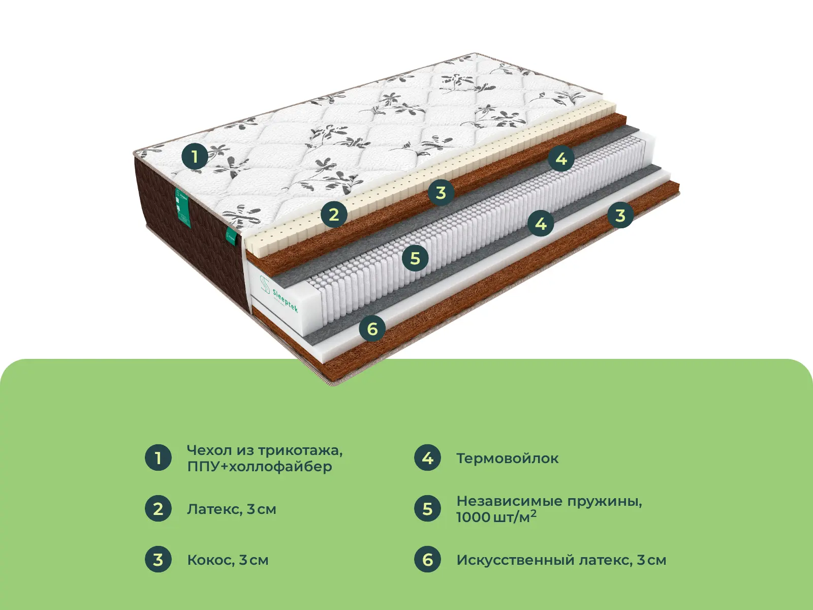 Sleeptek Lux Latex Cocos Revers � ������