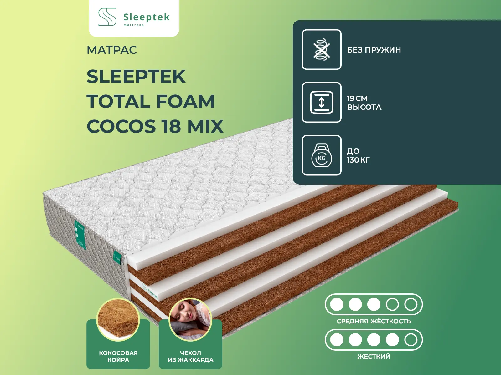Sleeptek Total Foam Cocos 18 Mix