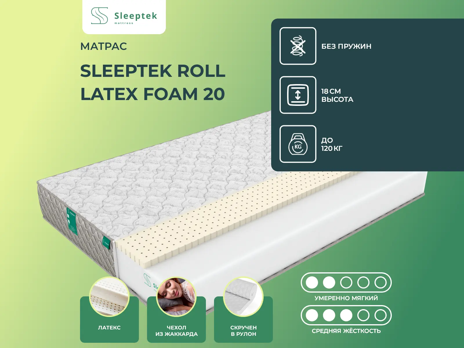 ������ ������ Sleeptek Roll Latex Foam 20