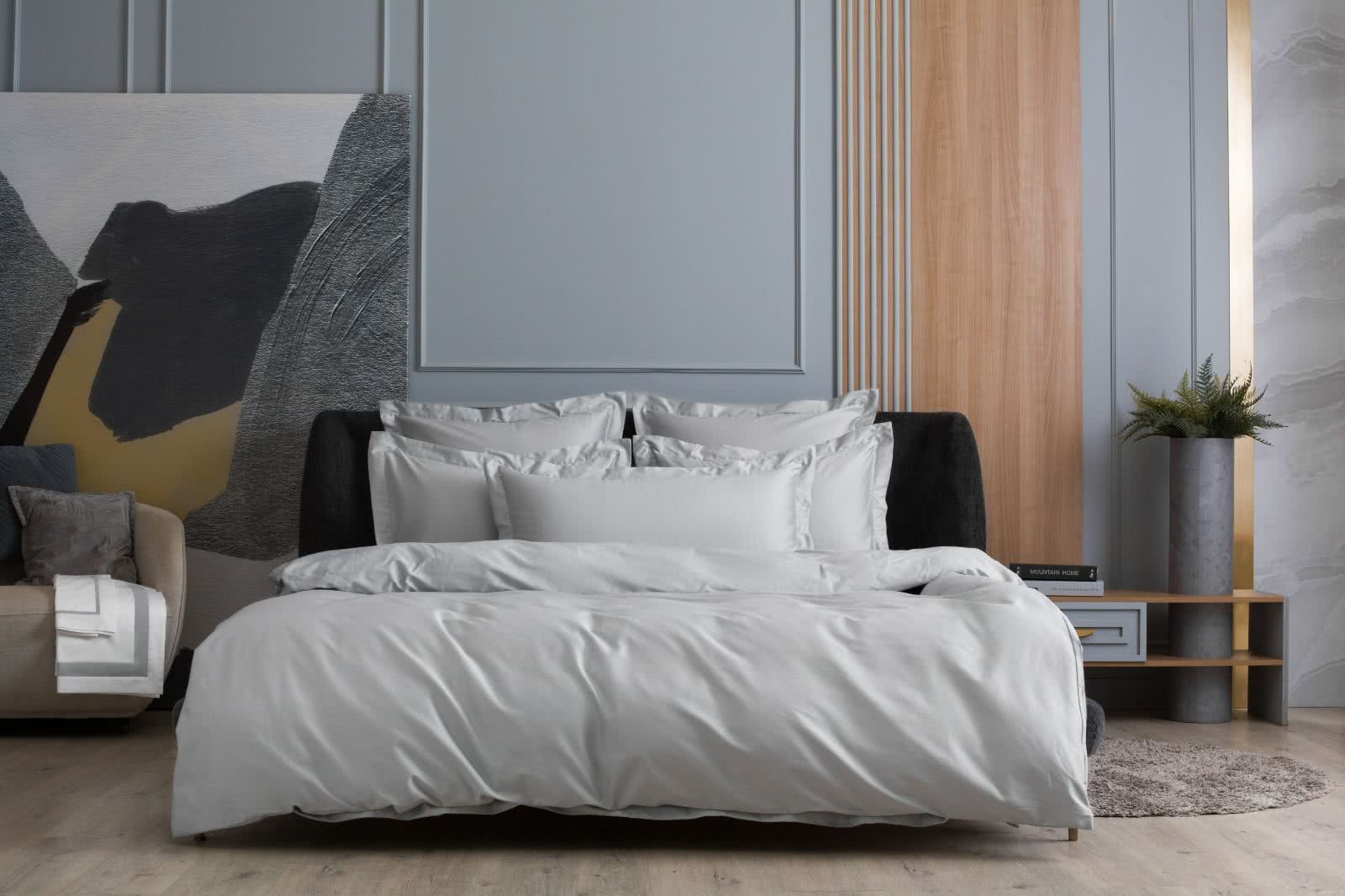 ���������� ����� German Grass Satin Allure Grass Ash Grey, �/� 160 (50�70, 70�70)