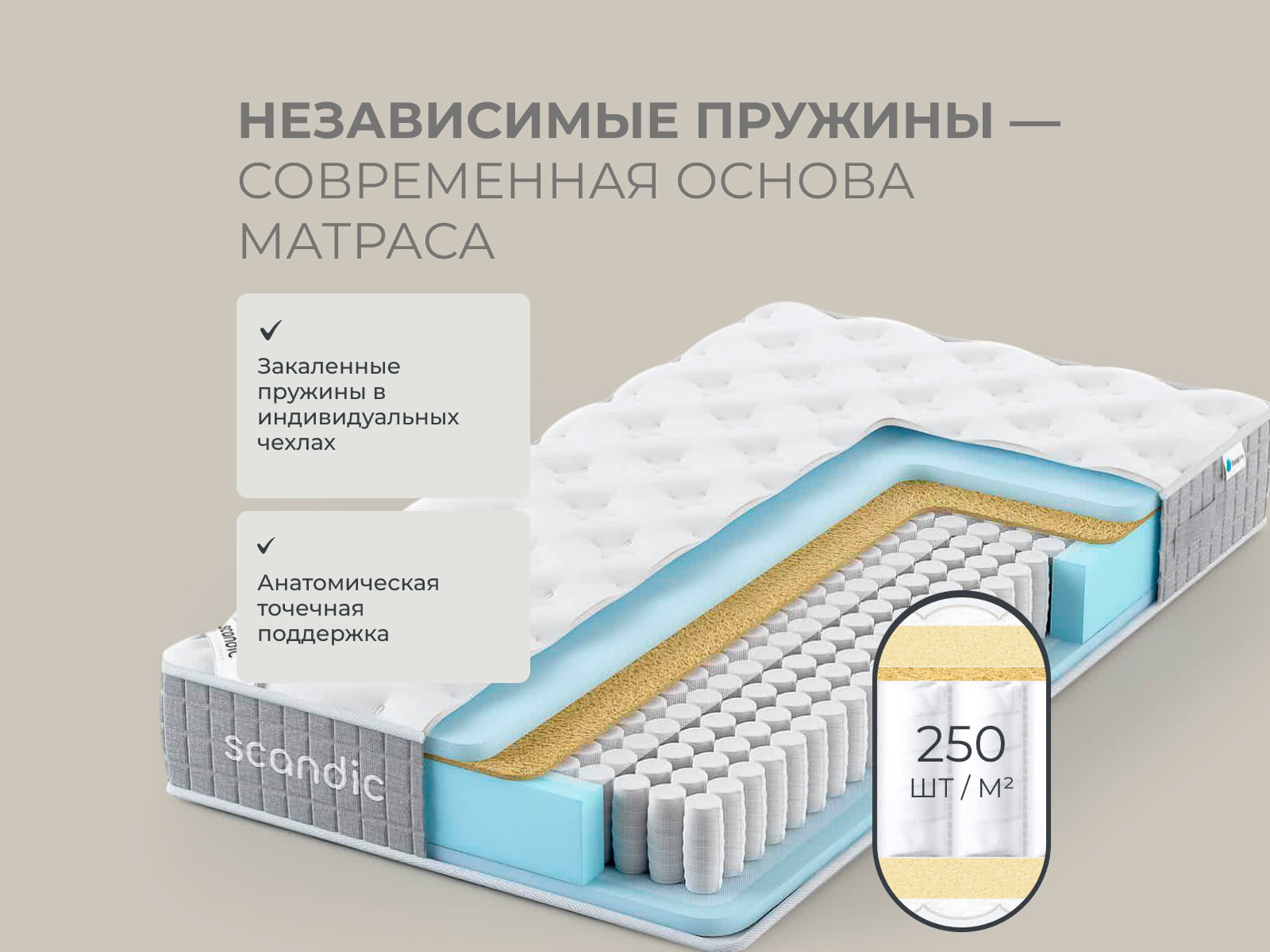 ������ ScandicSleep Glein S500 � ������������ ��� ������ ������������: 120 ��. � 1 ������
