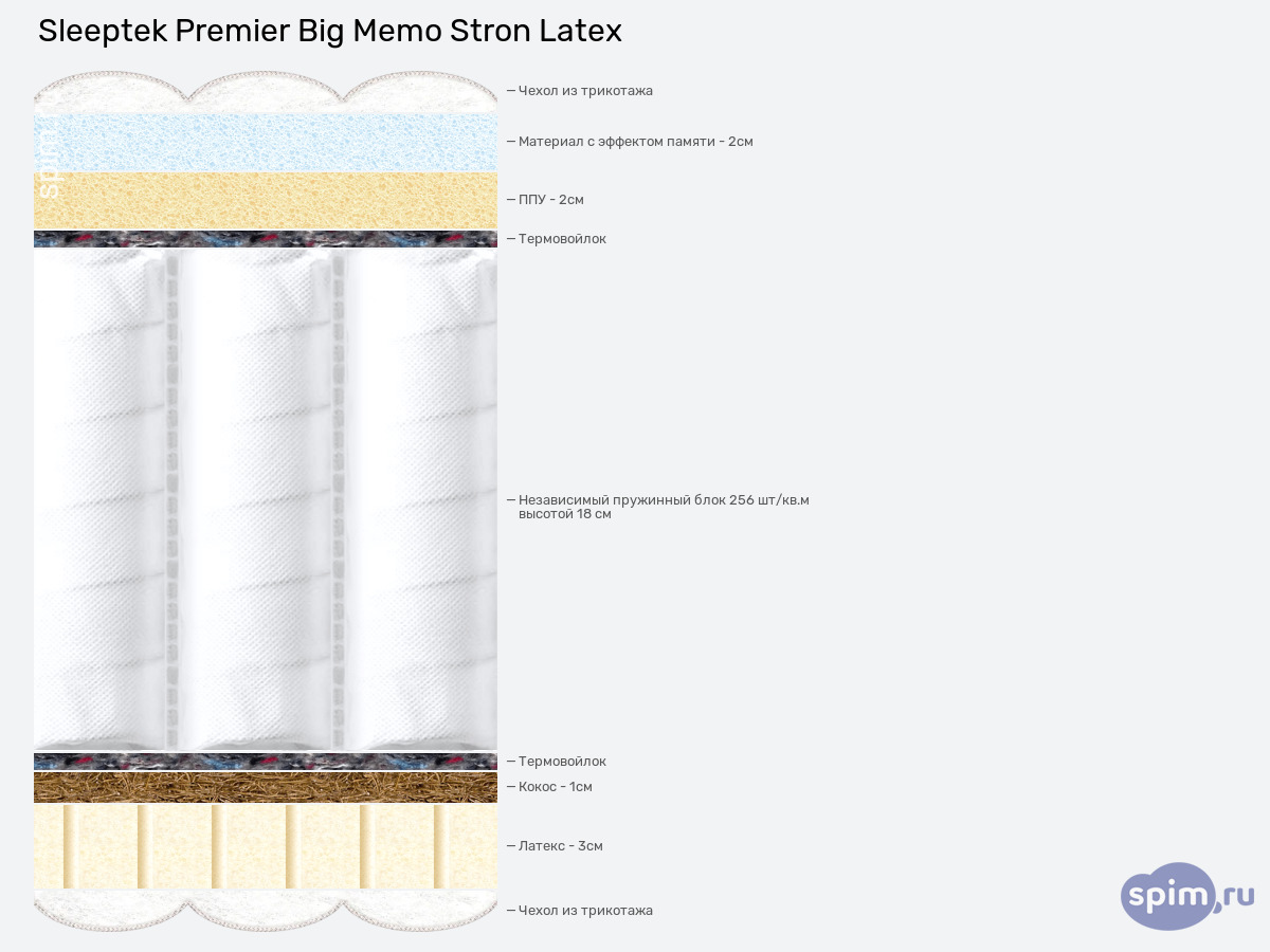 ����� ������� ������� Sleeptek Premier Big Memo Stron Latex � �������