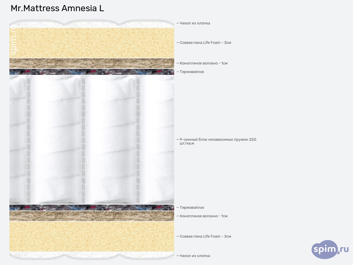����� ������� ������� Mr.Mattress Amnesia L � �������